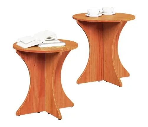 Kafijas Galda Komplekts 2 Pcs Brūna 46 X 46 X 47 Cm Vidaxl