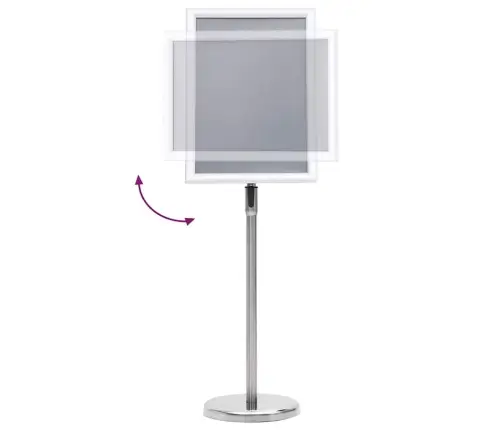 Plakato Stendai 2 Pcs Sidabro 32.7 X 24 X 108 Cm Aliuminis