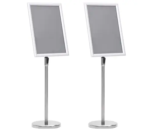 Plakato Stendai 2 Pcs Sidabro 32.7 X 24 X 108 Cm Aliuminis