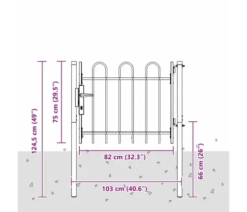 Žoga Vārti Pelēka 100 X 75 Cm Pulvera Pārklājuma Tērauds Vidaxl