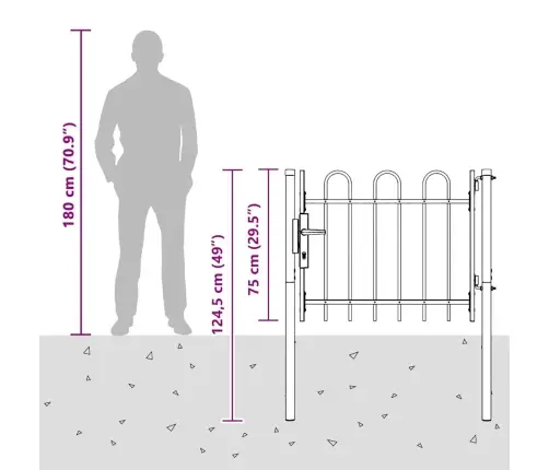 Žoga Vārti Pelēka 100 X 75 Cm Pulvera Pārklājuma Tērauds Vidaxl