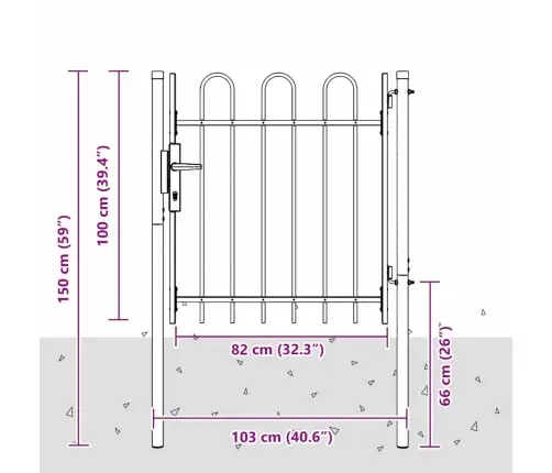 Žoga Vārti Pelēka 100 X 100 Cm Pulvera Pārklājuma Tērauds Vidaxl