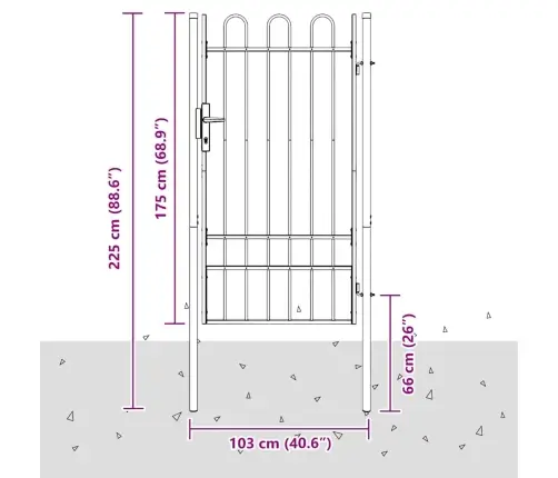 Tvora Vartai Pilka 100 X 175 Cm Pudruota Plienas