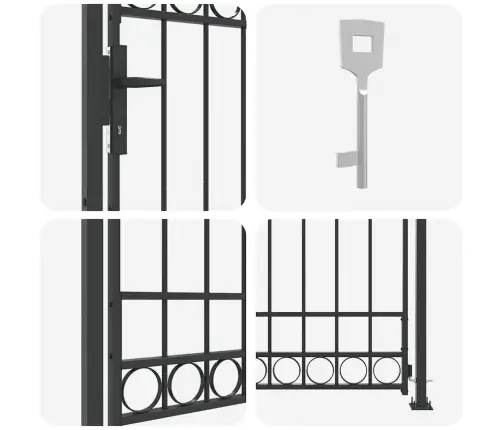 Žoga Vārti Pelēka 102 X 200 Cm Tērauds Vidaxl