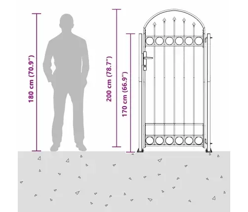 Žoga Vārti Pelēka 102 X 200 Cm Tērauds Vidaxl