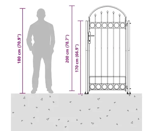 Žoga Vārti Pelēka 102 X 200 Cm Tērauds Vidaxl