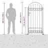 Žoga Vārti Pelēka 102 X 200 Cm Tērauds Vidaxl
