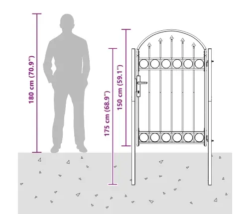Žoga Vārti Pelēka 100 X 150 Cm Pulverkrāsots Tērauds Vidaxl