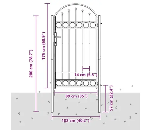 Žoga Vārti Pelēka 100 X 175 Cm Pulverkrāsots Tērauds Vidaxl