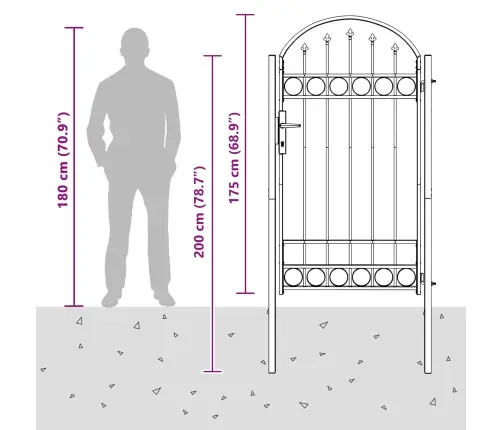Žoga Vārti Pelēka 100 X 175 Cm Pulverkrāsots Tērauds Vidaxl