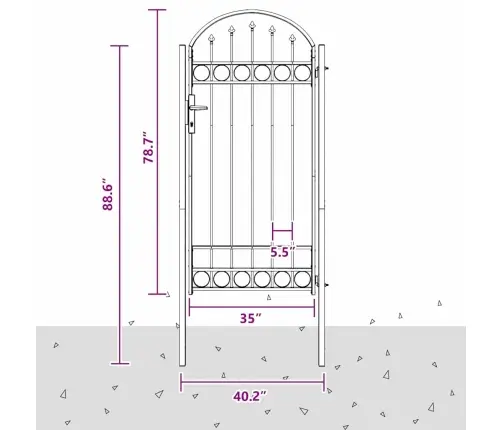Tvora Vartai Pilka 100 X 250 Cm