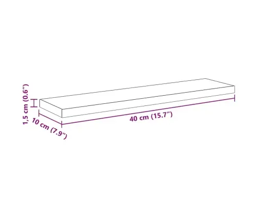Grāmatu Plaukti - 4 Gabali Melnā Ozola 40X10X1.5 Cm Inženierijas Koks Vidaxl