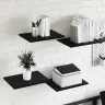 Raamatute Riiuli Plaat 4 Pcs Must 40 X 30 X 1.5 Cm Tehispuit