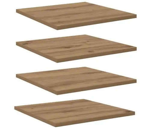 Raamatute Riiuli Plaat 4 Pcs Pruun 40 X 40 X 1,5 Cm Tehispuit