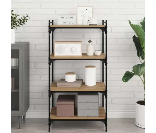 Knygų Lentyna 4 Pcs Ruda 60 X 40 X 1.5 Cm Apdirbta Mediena