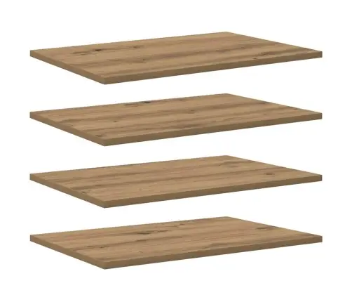 Knygų Lentyna 4 Pcs Ruda 60 X 40 X 1.5 Cm Apdirbta Mediena