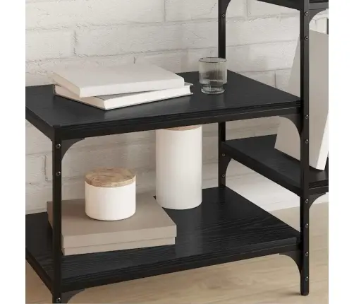 Grāmatu Plaukta Dēlis Ar Plauktu 4 Pcs Melna 100 X 40 X 1.5Cm Vidaxl