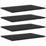 Grāmatu Plaukta Dēlis Ar Plauktu 4 Pcs Melna 100 X 40 X 1.5Cm Vidaxl
