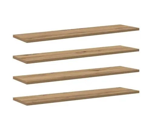 Raamatute Riiuli Plaat 4 Pcs Pruun 80 X 20 X 1.5 Cm Tehispuit