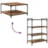 Grāmatu Plaukta Dēlis Ar Plauktu 4 Pcs Brūna 100 X 40 X 1.5Cm Vidaxl