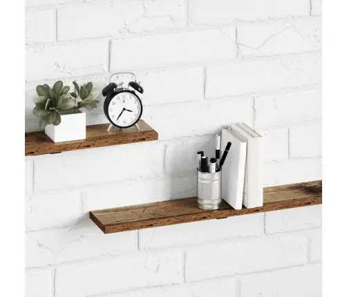 Raamatute Riiuli Plaat 4 Pcs Pruun 100 X 10 X 1.5 Cm Tehispuit