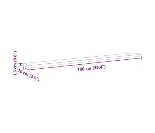 Raamatute Riiuli Plaat 4 Pcs Pruun 100 X 10 X 1.5 Cm Tehispuit