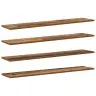 Raamatute Riiuli Plaat 4 Pcs Pruun 100 X 20 X 1.5 Cm Tehispuit