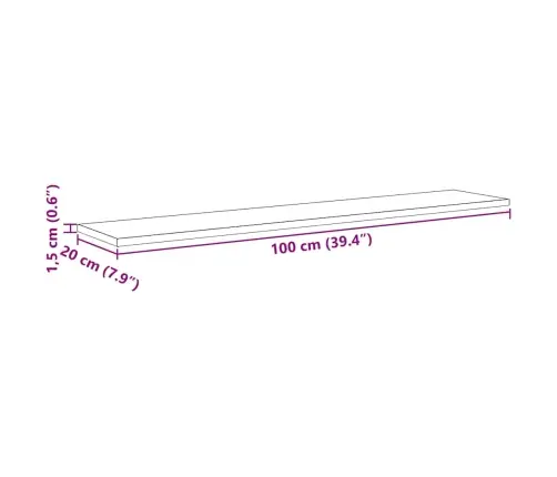 Raamatute Riiuli Plaat 4 Pcs Pruun 100 X 20 X 1.5 Cm Tehispuit