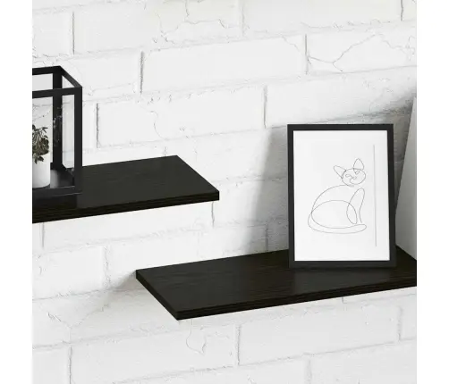 Grāmatu Plaukta Dēlis Ar Plauktu 4 Pcs Melna 100 X 40 X 1.5Cm Vidaxl