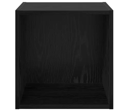 Sienas Skapis Melns Ozols 37 X 37 X 37 Cm Inženierijas Koks Vidaxl