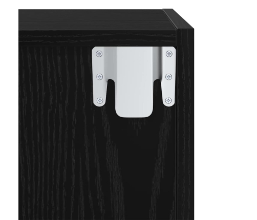 Tv Skapītis Melns Ozols 37 X 37 X 72 Cm Inženierijas Koks Vidaxl