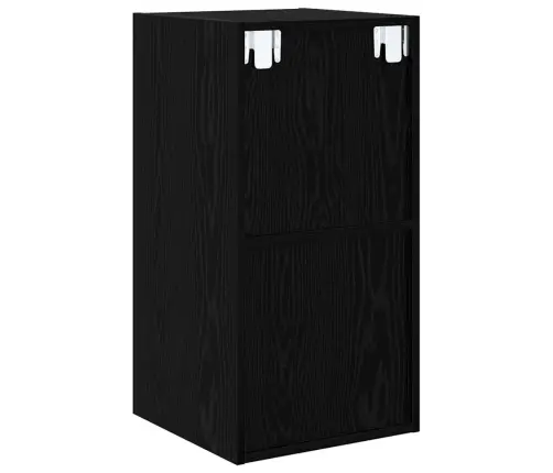 Tv Spinta Juoda Ąžuolo 37 X 37 X 72 Cm Apdirbta Mediena