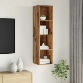 Tv Skapītis Vecs Koks 37 X 37 X 142.5 Cm Inženierijas Koks Vidaxl