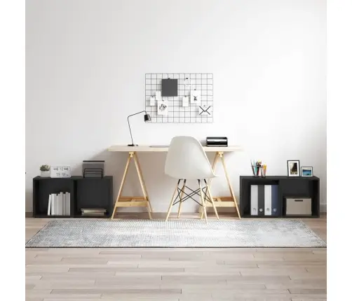 Televizora Skapīša Melna Vidaxl