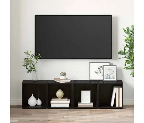 Televizora Skapīša Melna Vidaxl