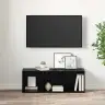 Televizora Skapīša Melns Ozols Inženierijas Koks Vidaxl