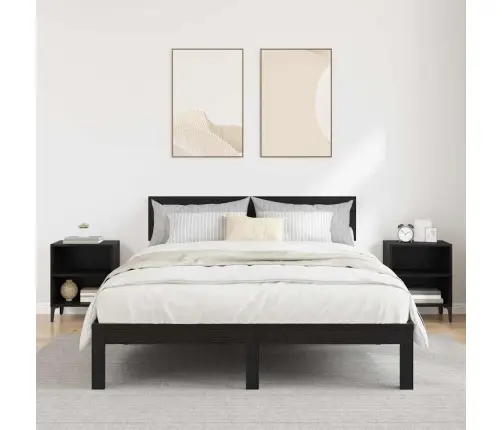 Nakts Skapji 2 Gabali Melnais Ozols 40X30X50 Cm Inženieru Koks Vidaxl