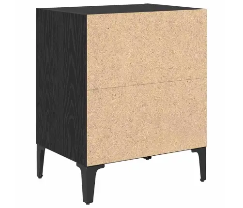 Nakts Skapji 2 Gabali Melnais Ozols 40X30X50 Cm Inženieru Koks Vidaxl