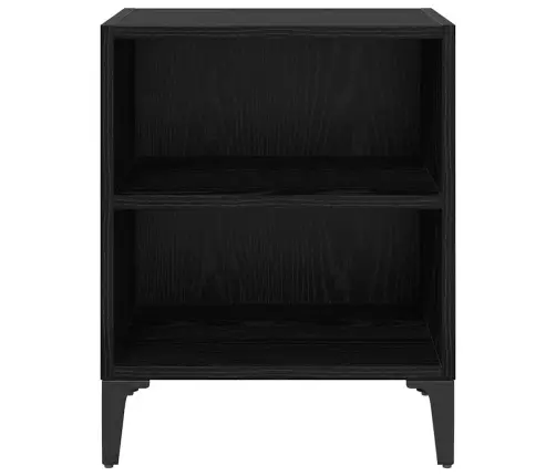 Nakts Skapji 2 Gabali Melnais Ozols 40X30X50 Cm Inženieru Koks Vidaxl