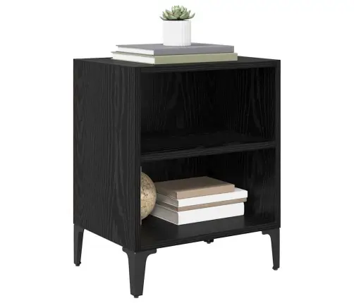 Nakts Skapji 2 Gabali Melnais Ozols 40X30X50 Cm Inženieru Koks Vidaxl