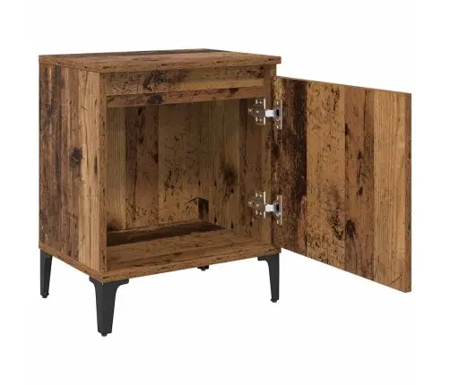 Šalia Lovos Spintelė Sena Mediena 40 X 30 X 50 Cm