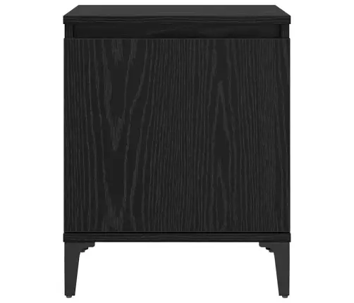 Šalia Lovos Spintelė Juoda Ąžuolo 40 X 30 X 50 Cm