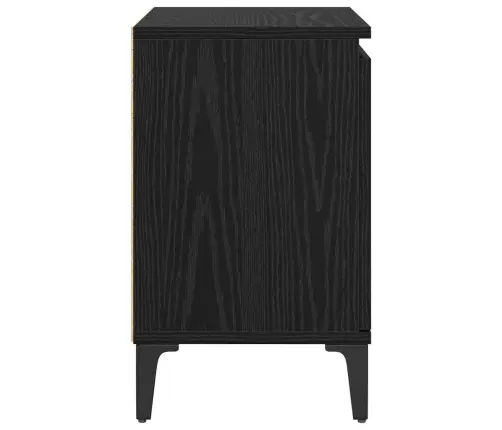Šalia Lovos Spintelė Juoda Ąžuolo 40 X 30 X 50 Cm