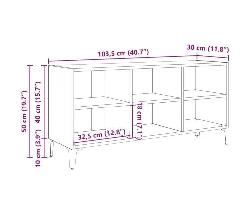 Telerikapi Komplekt Pruun 103,5 X 30 X 50 Cm Tehispuit