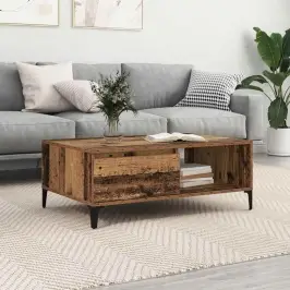 Kafijas Galdiņš Vecs Koks 90 X 60 X 35 Cm Inženierijas Koks Vidaxl