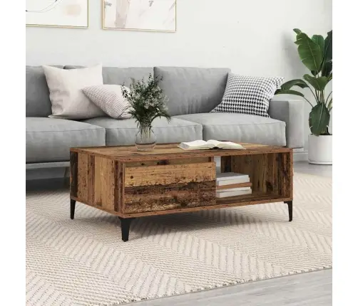 Kafijas Galdiņš Vecs Koks 90 X 60 X 35 Cm Inženierijas Koks Vidaxl