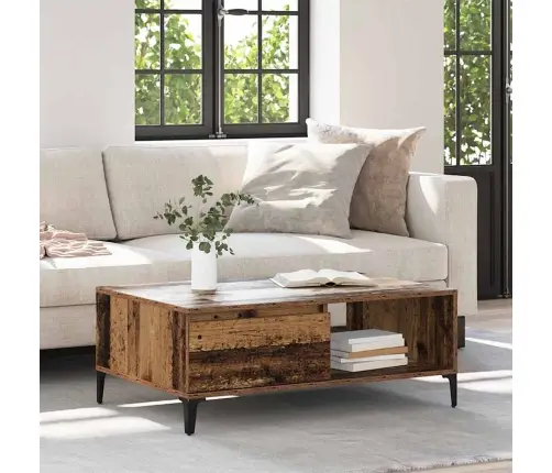 Kafijas Galdiņš Vecs Koks 90 X 60 X 35 Cm Inženierijas Koks Vidaxl