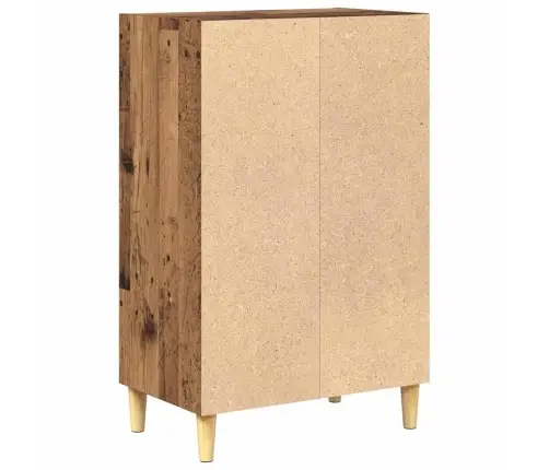 Puse Ar Plauktu Vecs Koks 57 X 35 X 90 Cm Inženierijas Koks Vidaxl