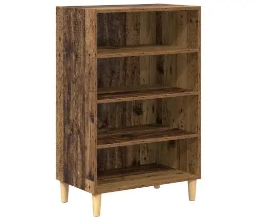 Puse Ar Plauktu Vecs Koks 57 X 35 X 90 Cm Inženierijas Koks Vidaxl