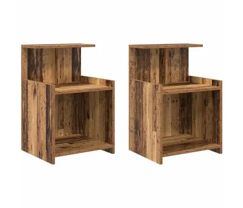 Naktsgaldiņi - 2 Komplekts - Vecais Koks - 40 X 35 X 60 Cm - Inženierijas Koks Vidaxl